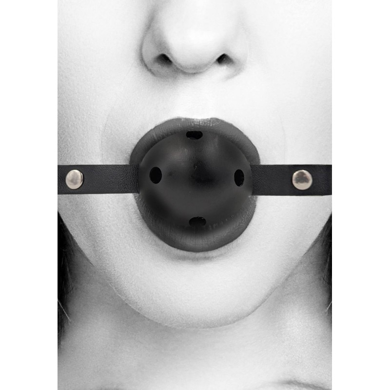 Breathable Ball Gag - With Bonded Leather Straps